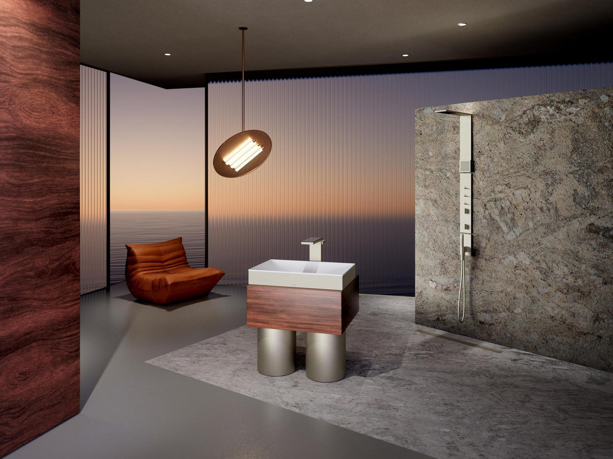 AXOR ShowerComposition Duschpaneel mit Thermostat, Kopf- und Schulterbrause Chrom