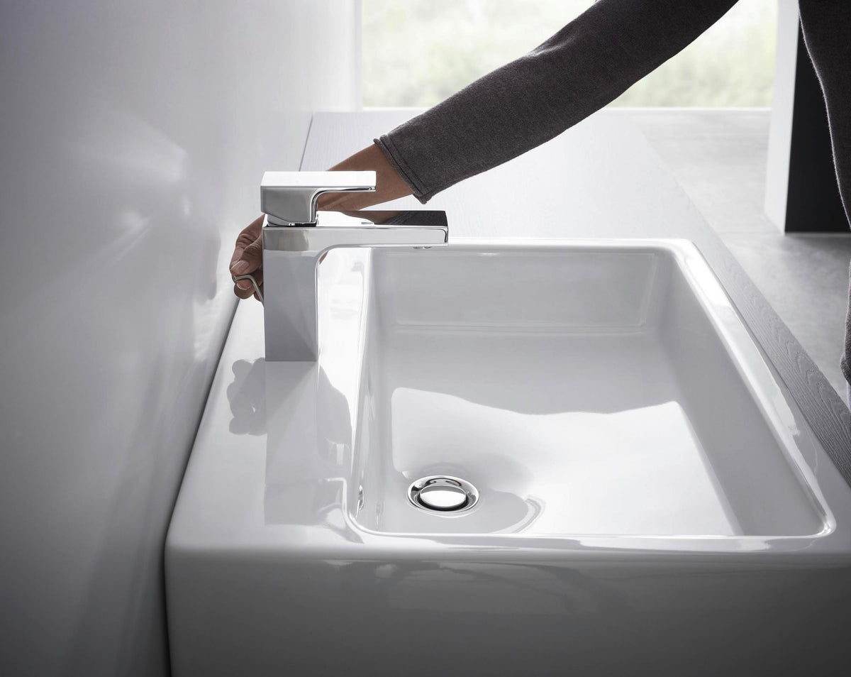 Hansgrohe VERNIS Shape 100 Einhebel-Waschtischmischer mit Zugstangen-Ablaufgarnitur, chrom