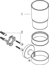 HANSGROHE Zahnputzbecher Logis Universal chrom – Wandmontage mit Halter aus Messing