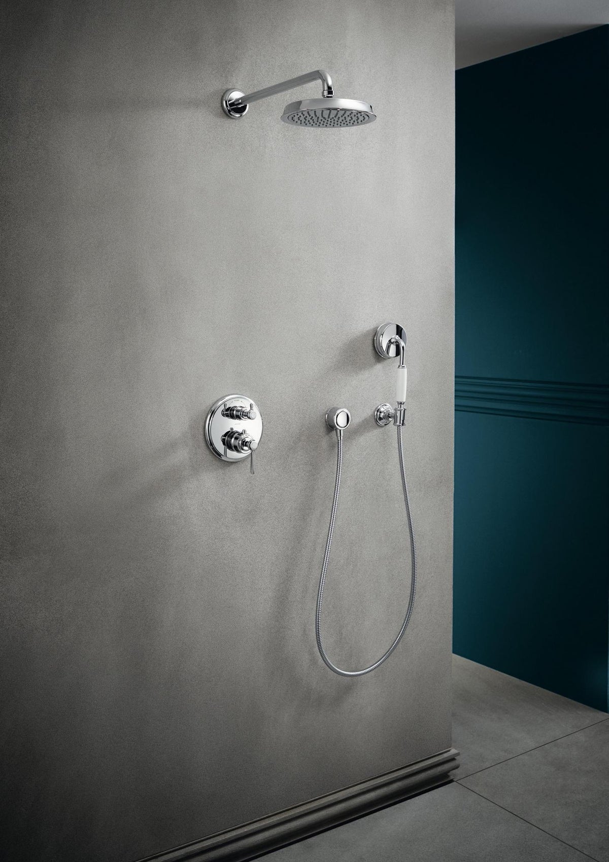 AXOR MONTREUX Brausehalter aus Metall in Chrom – Wandhalterung mit konischer Aufnahme
