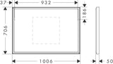 HANSGROHE Xarita E Wandspiegel 800x700 mm mattweiß mit LED-Beleuchtung und IR-Sensor