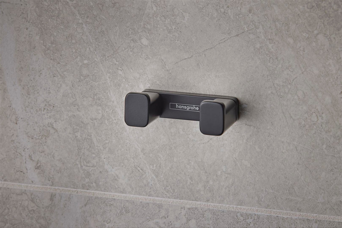 Hansgrohe AddStoris Doppelhaken Chrom – Wandmontage, verdeckte Befestigung, Metall