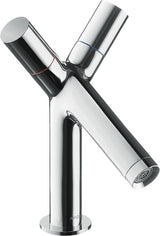 AXOR STARCK 2-Griff-Waschtischarmatur 80 mm mit Zugstangen-Ablaufgarnitur, DN 15, chrom