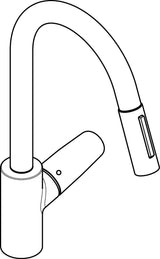 HANSGROHE Focus M41 Einhebel-Küchenmischer 240 mit Ausziehbrause, Chrom