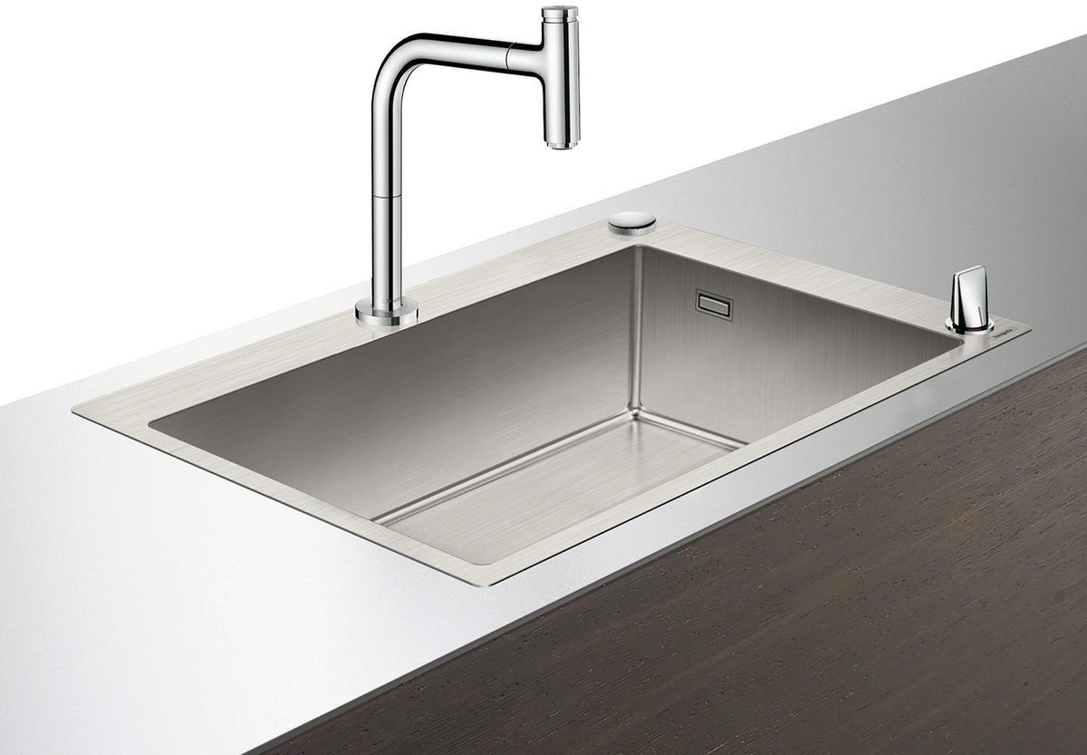 HANSGROHE HG Spülencombi SELECT 660 C71-F660-08 chrom – Einbauspüle mit Einhebel-Küchenmischer und sBox