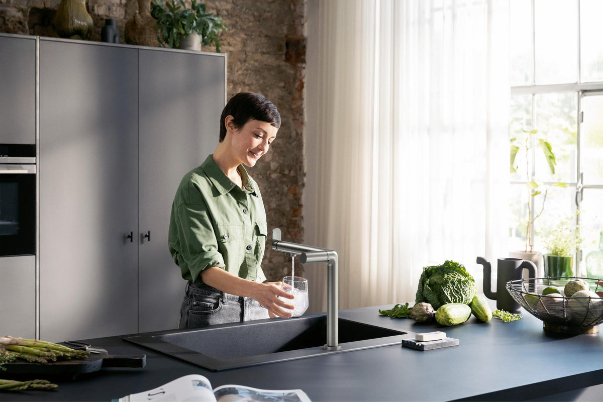 HANSGROHE SodaSystem 240 Aqittura M91 Starter Set – gefiltertes, gekühltes & sprudelndes Wasser direkt am Hahn