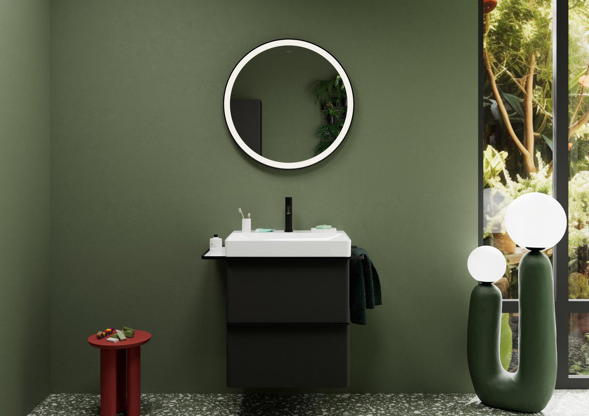 HANSGROHE Spiegel Xarita Lite S – runder LED-Wandspiegel 700 mm mit TouchlessSensor und AntiFog