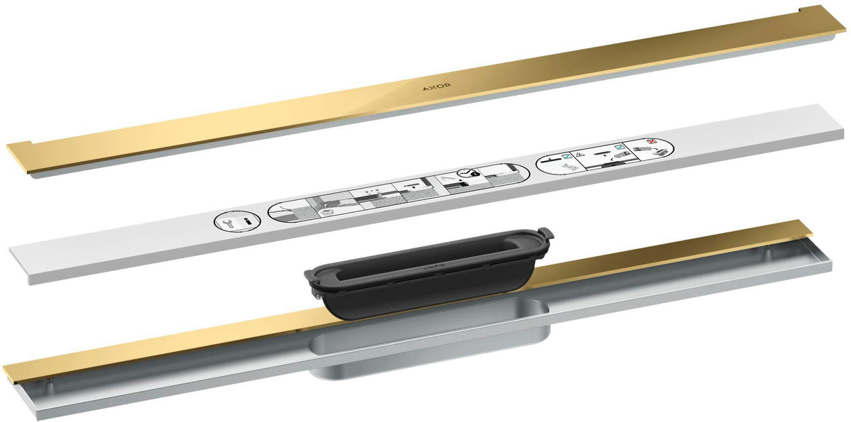 AXOR Drain Fertigset Duschrinne 700 mm Wandmontage Chrom – mit Dryphon & Designabdeckung