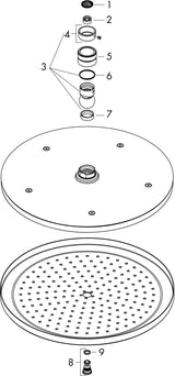 Hansgrohe HG Kopfbrause Croma 280 Air 1Jet DN15 Chrom – 280 mm, RainAir, Decken-/Wandmontage