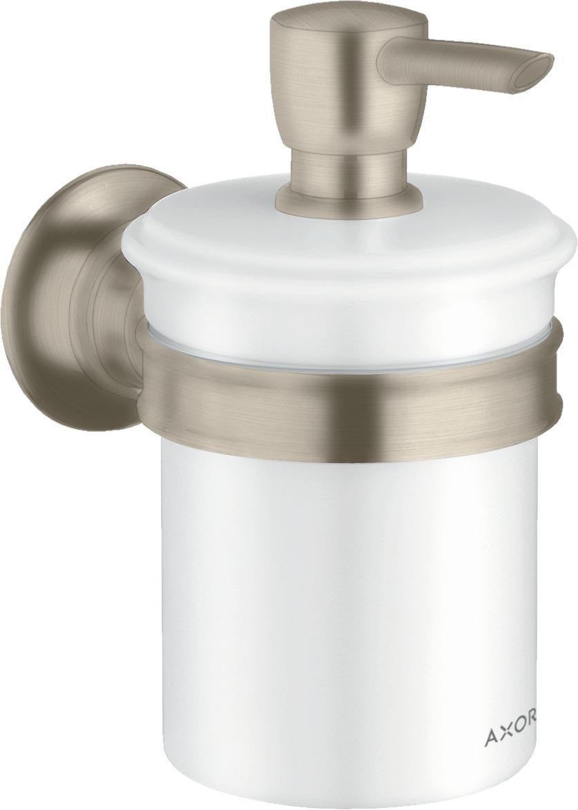 AXOR MONTREUX Lotionspender Wandmontage – 300 ml Porzellan-Behälter, verchromt