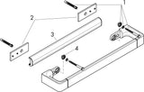AXOR Universal Softsquare Reling/Haltegriff 300 mm Wandmontage Chrom – Metall, verdeckte Befestigung
