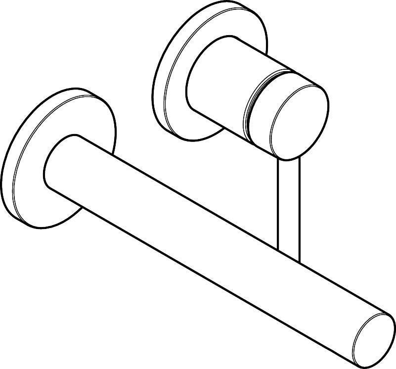 Hansgrohe Zesis S 2-Loch Waschtischmischer Unterputz F-Set 195 mm Auslauf Chrom