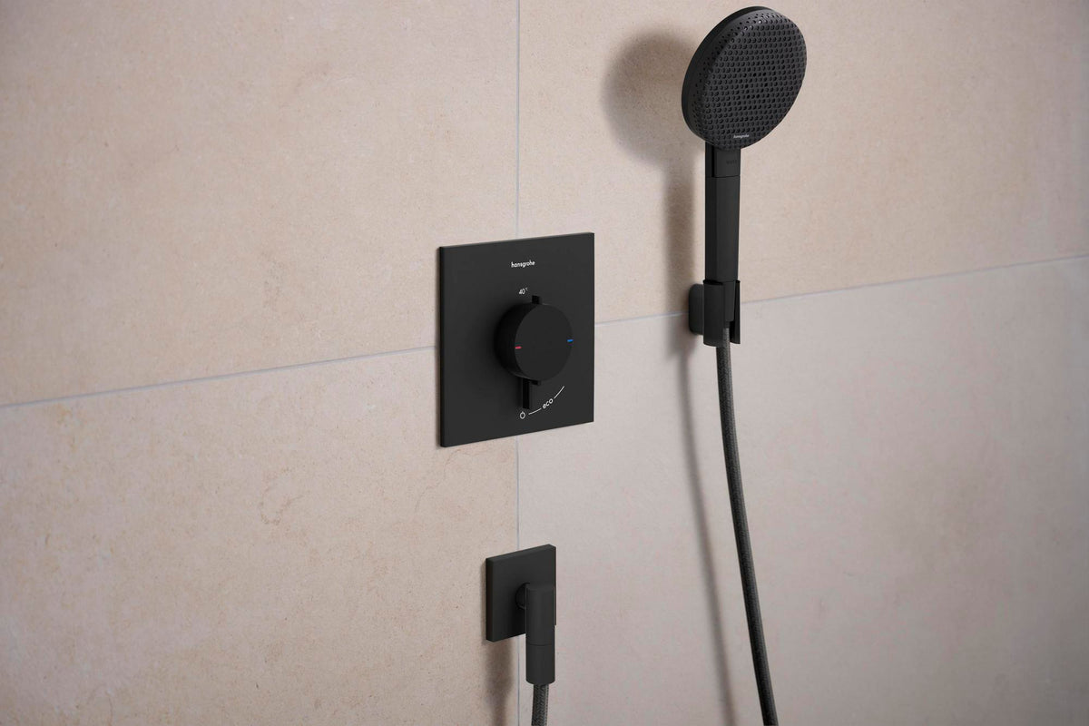 HANSGROHE Ecostat Comfort E Thermostat Unterputz Fertigset für 1 Verbraucher – Temperatur- und Volumensteuerung