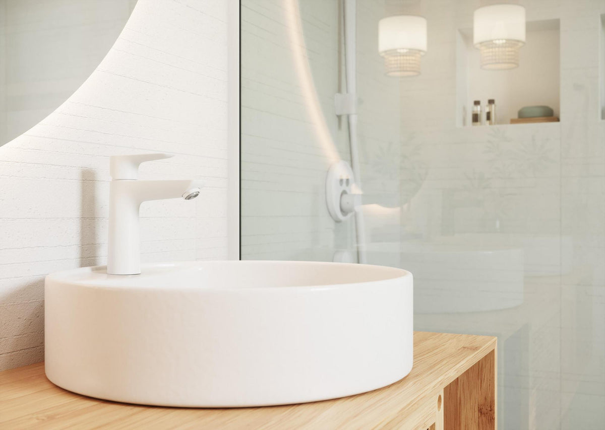 HANSGROHE Talis E Einhebel-Waschtischmischer 110 mit Ablaufgarnitur, chrom – ComfortZone, 5 l/min
