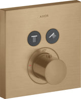 AXOR ShowerSelect Square UP Thermostat für 2 Verbraucher – Chrom, eckig, Select-Button
