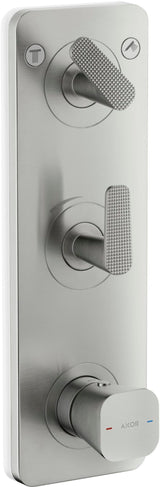 AXOR Citterio C Fertigmontageset Thermostatmodul UP mit Platte Cube cut chrom – 2 Verbraucher