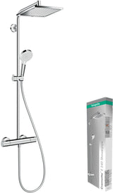 HANSGROHE Showerpipe CROMETTA E 240 Chrom mit Thermostat Ecostat 1001 CL – Duschsystem