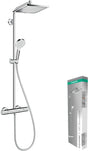 HANSGROHE Showerpipe CROMETTA E 240 Chrom mit Thermostat Ecostat 1001 CL – Duschsystem