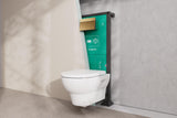 Hansgrohe iFrame Element E Betätigungsplatte mit 2-Mengen-Spülung, Metall, gebürstet