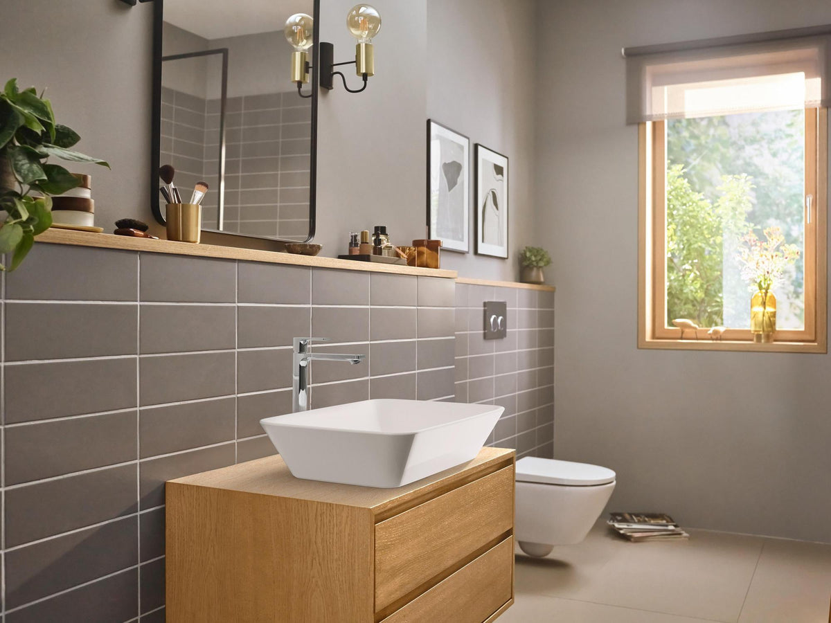 Hansgrohe Rebris E Einhebel-Waschtischmischer 240 CoolStart mit Zugstangen-Ablaufgarnitur chrom