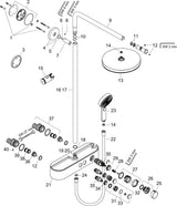 HANSGROHE Pulsify S Showerpipe 260 1jet mit Brausethermostat Chrom – Duschsystem