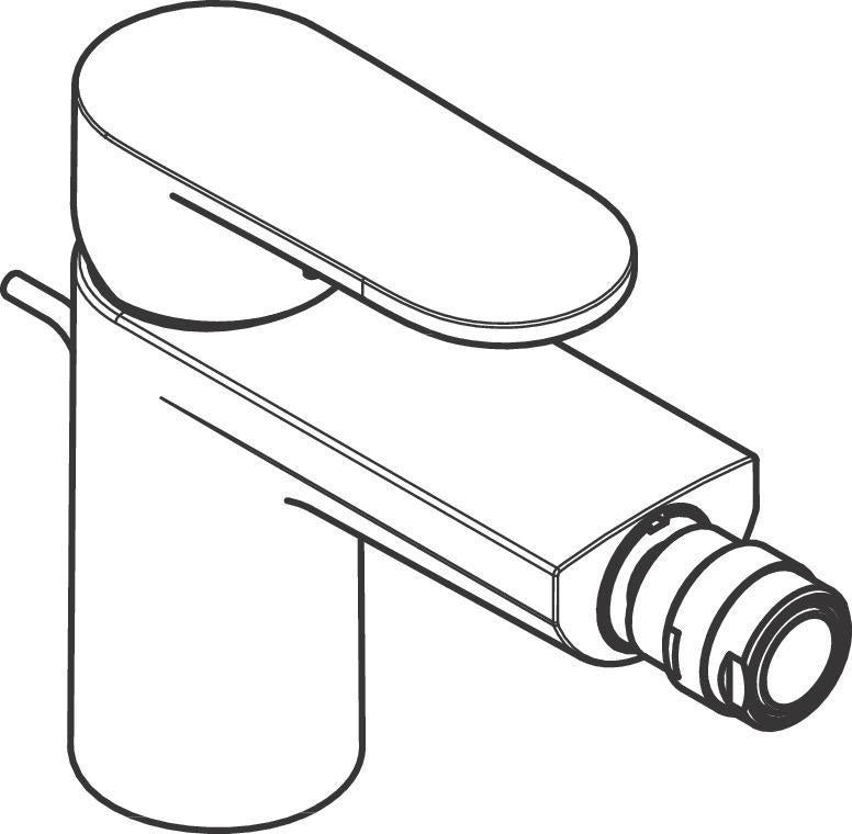 HANSGROHE Einhebel-Bidetmischer VERNIS Blend mit Zugstangen-Ablaufgarnitur, chrom