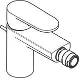 HANSGROHE Einhebel-Bidetmischer VERNIS Blend mit Zugstangen-Ablaufgarnitur, chrom