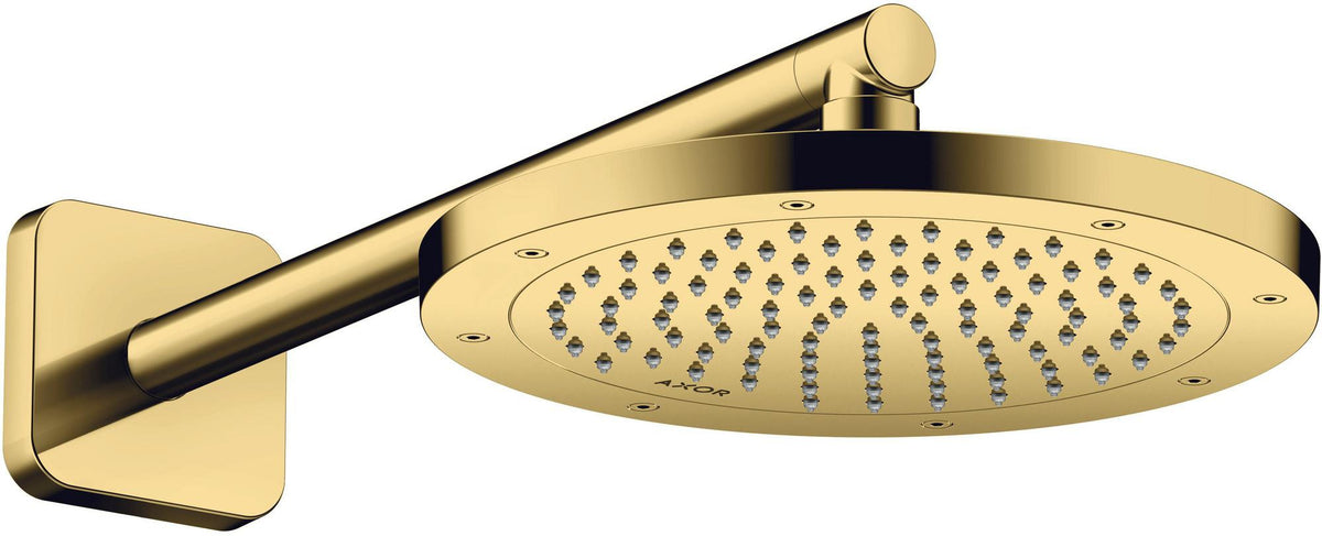 AXOR Brausearm 390mm DN 15 softsquare polished red gold – Wandmontage, Messing
