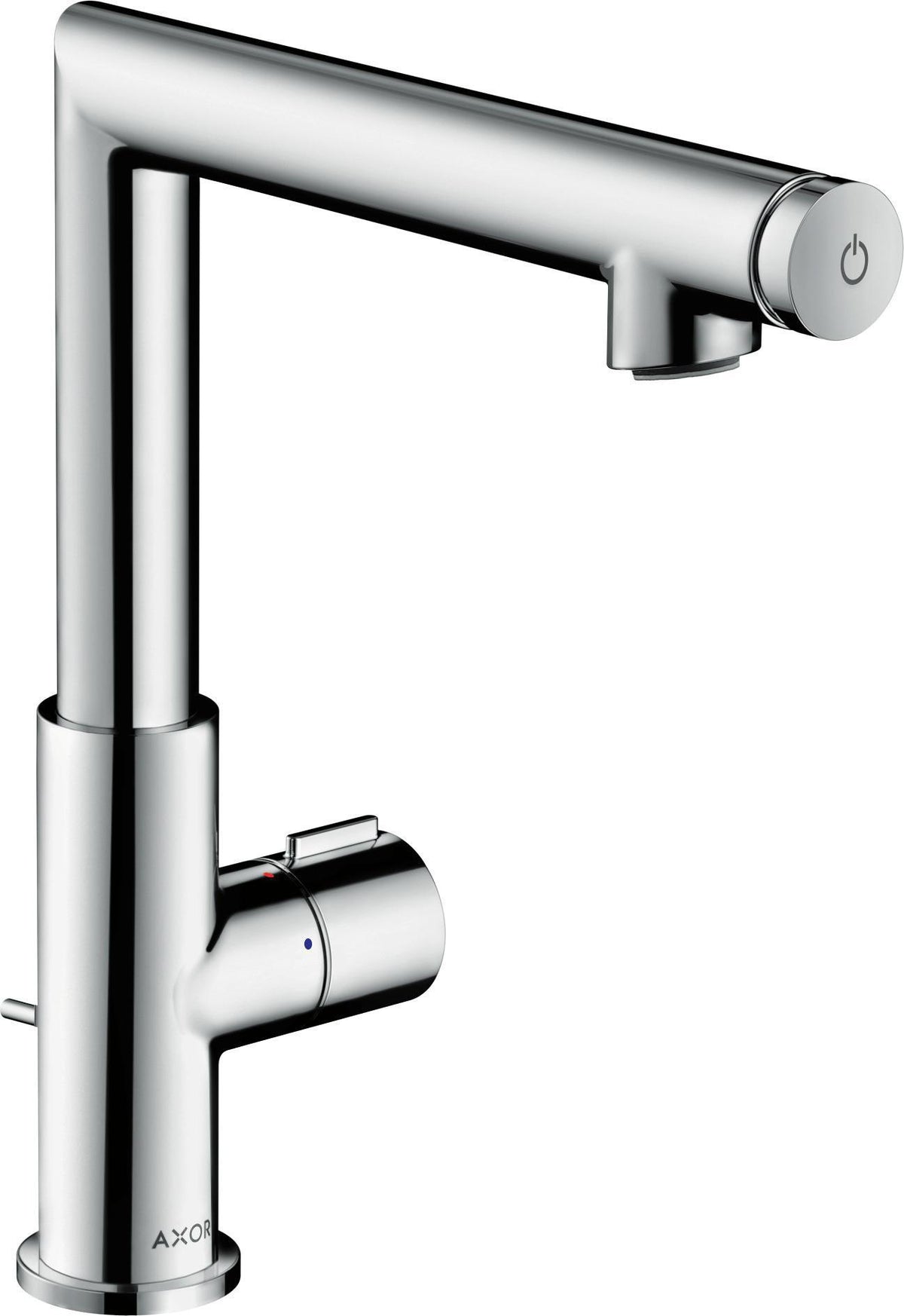 AXOR Uno Waschtischmischer 220 chrom mit Zugstangen-Ablaufgarnitur – ComfortZone