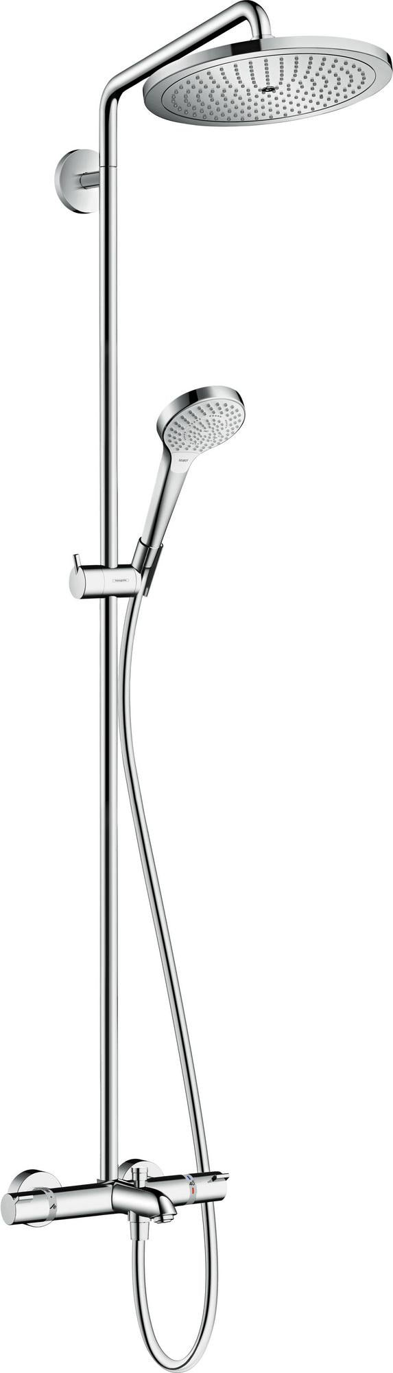 HANSGROHE Showerpipe Croma Select 280 mit Wannenthermostat – Chrom, 1 Strahl, DN15