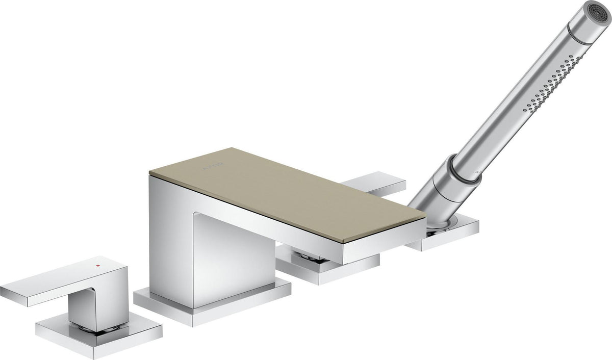 AXOR MYEDITION 4-Loch-Wannenrandarmatur ohne Platte – polished gold optic, thermostatisch