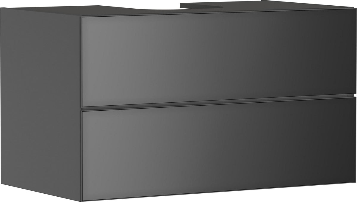 HANSGROHE Xevolos E Waschtischunterschrank 980 mm mattweiß/eiche dunkel grifflos PushOpen