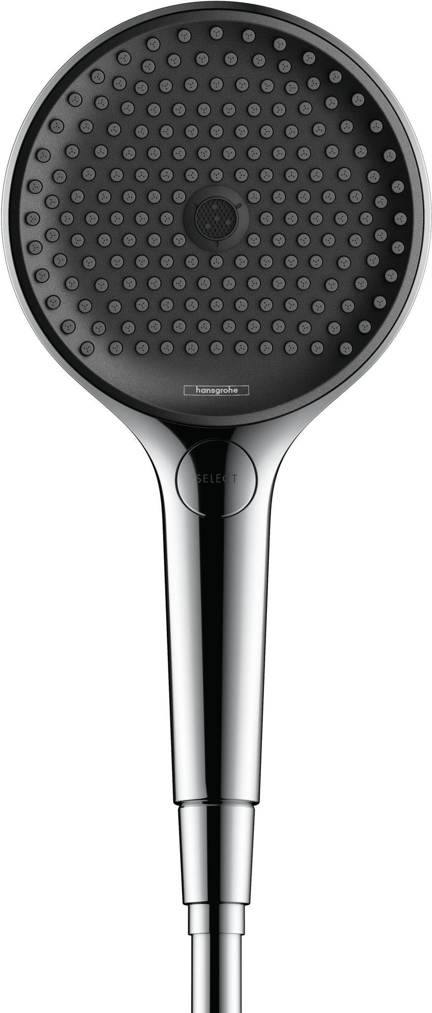 HANSGROHE HG Handbrause Rainfinity 130 3jet Chrom – 3 Strahlarten, QuickClean, Select-Taste