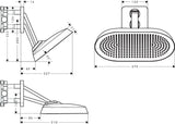 AXOR ShowerSphere 2jet Kopfbrause 370x220 mm mit beweglichem Brausearm – PowderRain & Rain Strahl
