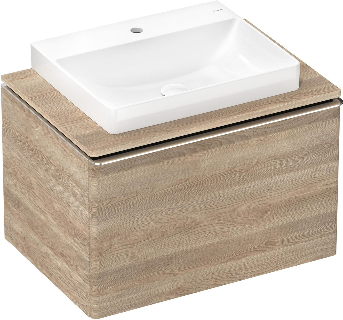 HANSGROHE Konsole Xelu Q 780x550mm weiß hochglanz mit Ausschnitt mittig