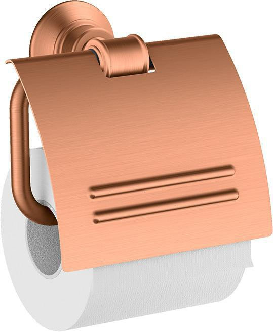 AXOR MONTREUX Papierrollenhalter Wandmontage Chrom – Metall, mit Deckel, verdeckte Befestigung