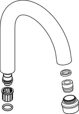AXOR Massaud Absperrventil Chrom – Hansgrohe Ersatzteil für Brausestange 22 mm