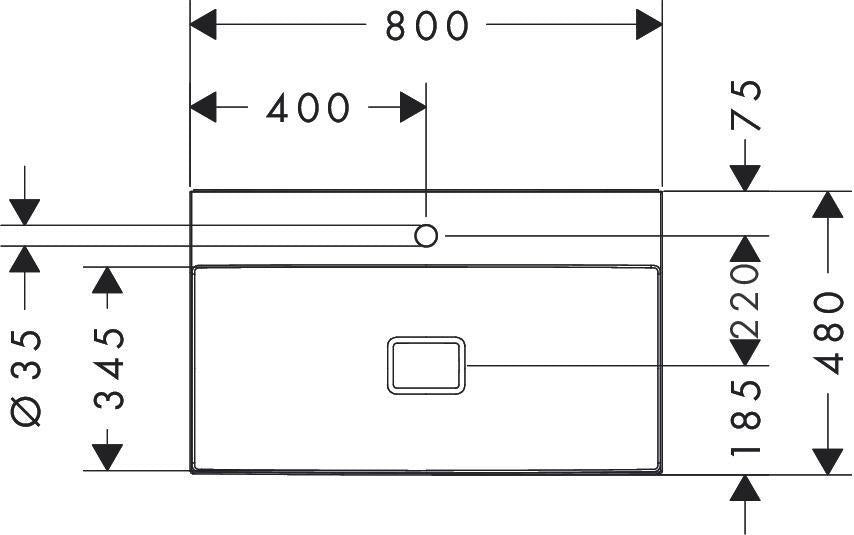 HANSGROHE Xevolos E Aufsatzwaschtisch 800x480mm weiß geschliffen mit SmartClean