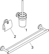 HANSGROHE Bad-Accessoire-Set Logis Universal 3-teilig aus Messing in Chrom