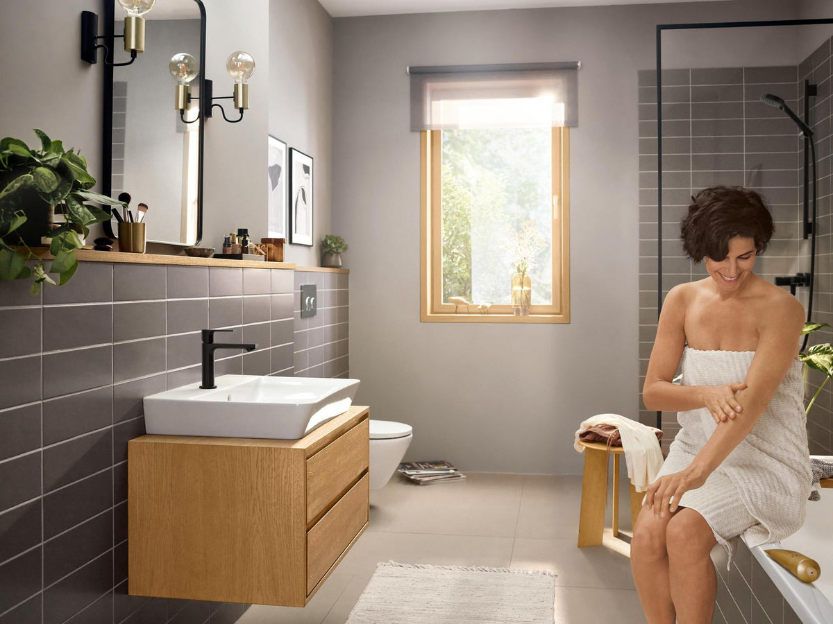 HANSGROHE Rebris E 110 CoolStart Einhebel-Waschtischmischer mit Zugstangen-Ablaufgarnitur, chrom