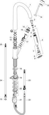 AXOR STARCK Einhebel-Spültischmischer mit Ausziehbrause DN 15, ComfortZone 270, Chrom