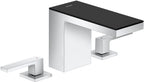 chrom / schwarzglas / Platte/Armaturenloch / poliert