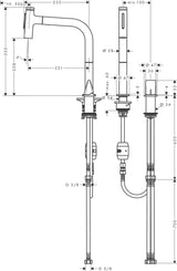 HANSGROHE Metris Select M71 Spültisch-Einhandmischer mit Ausziehbrause, Select-Technologie und ComfortZone 200 – Chrom