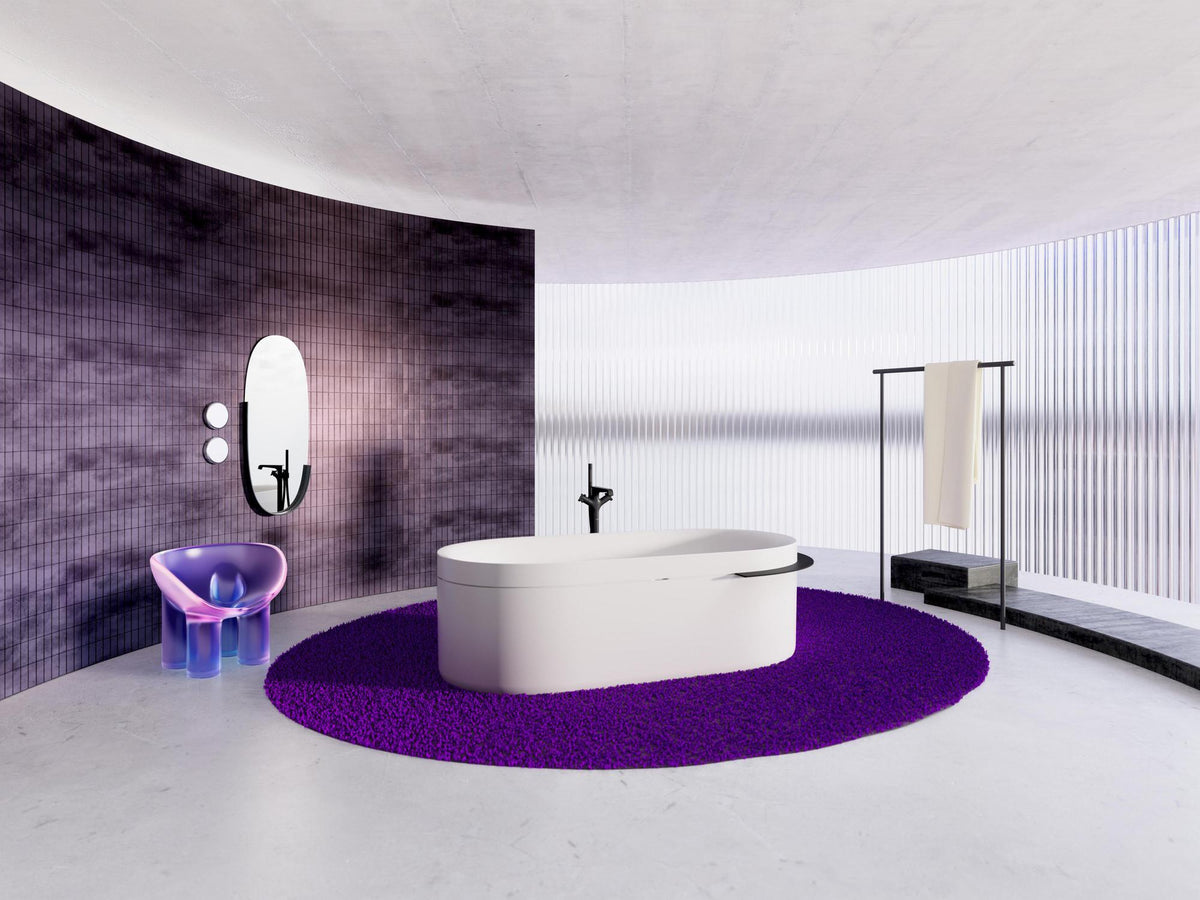 AXOR Suite Badewanne 1900 x 850 mm freistehend oval – SolidSurface, matt, 2 Personen