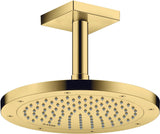 AXOR Decken-Anschlussstück 100 mm DN 15 eckig in Edelstahl-Optik von Hansgrohe