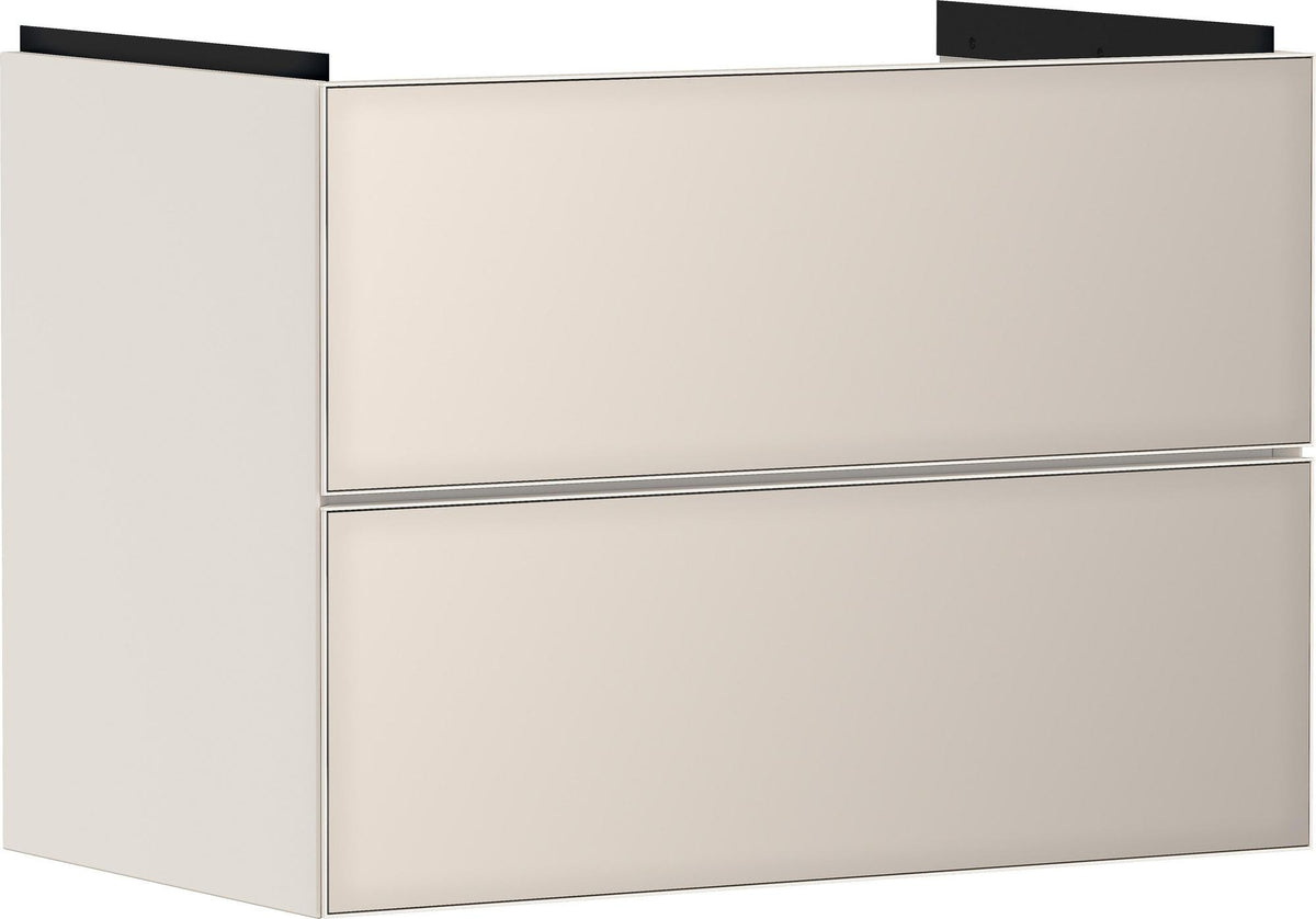 Hansgrohe Xevolos E Waschtischunterschrank 780 mm Eiche Dunkel Mattweiß mit PushOpen und SoftClose