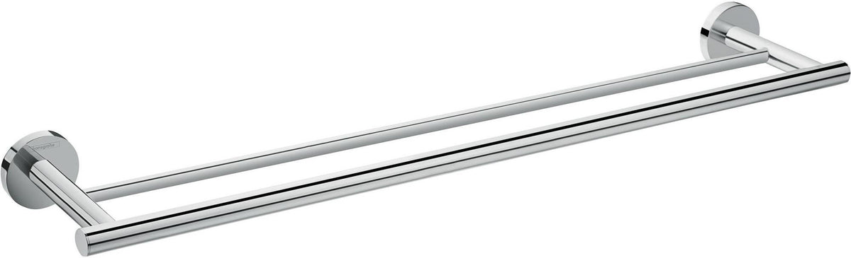 HANSGROHE HG Doppel-Badetuchhalter Logis Universal Chrom – 2 Stangen, 644 mm, Wandmontage