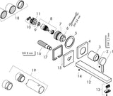 HANSGROHE Tecturis E Einhebel-Waschtischmischer Unterputz EcoSmart+ 225mm chrom
