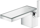 AXOR MyEdition Waschtischmischer 70 mit Glasplatte und Push-Open Ablaufgarnitur von Hansgrohe – chrom