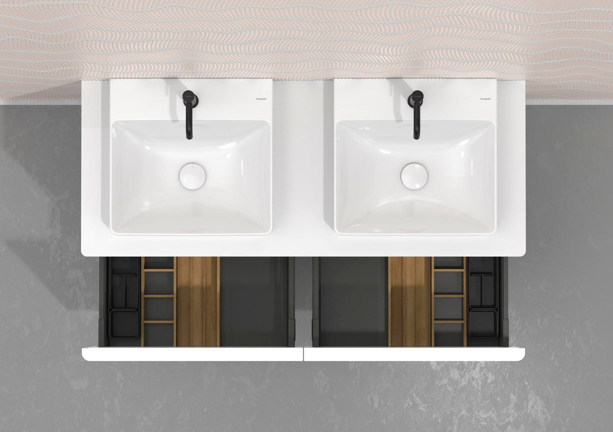 HANSGROHE IntraStoris Schubkasteninneneinteilung Basis Set 100/345 mattschwarz für Xelu & Xevolos